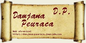 Damjana Peurača vizit kartica